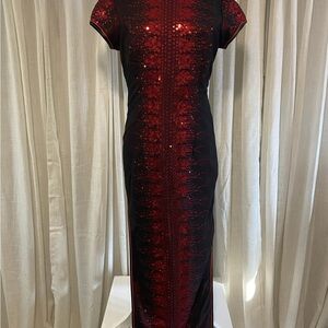Sequin Red and Black Women's Dress